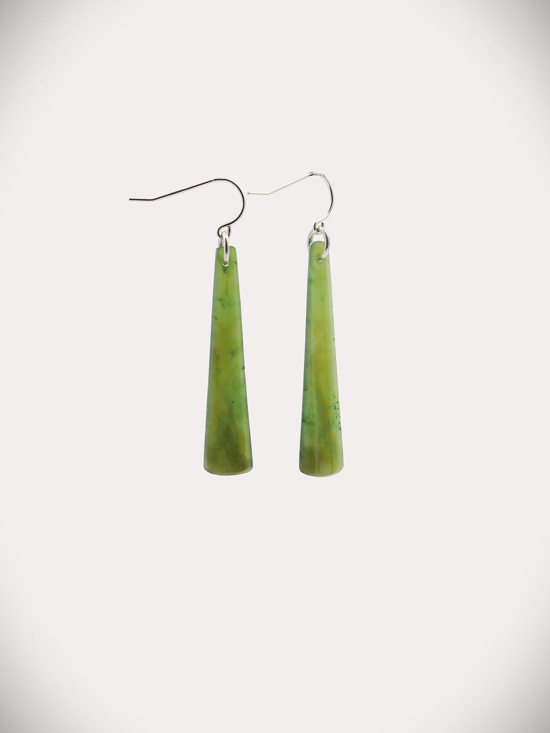 Moko Pounamu NZ Kahurangi Greenstone & Sterling Silver Earrings - Ngawi