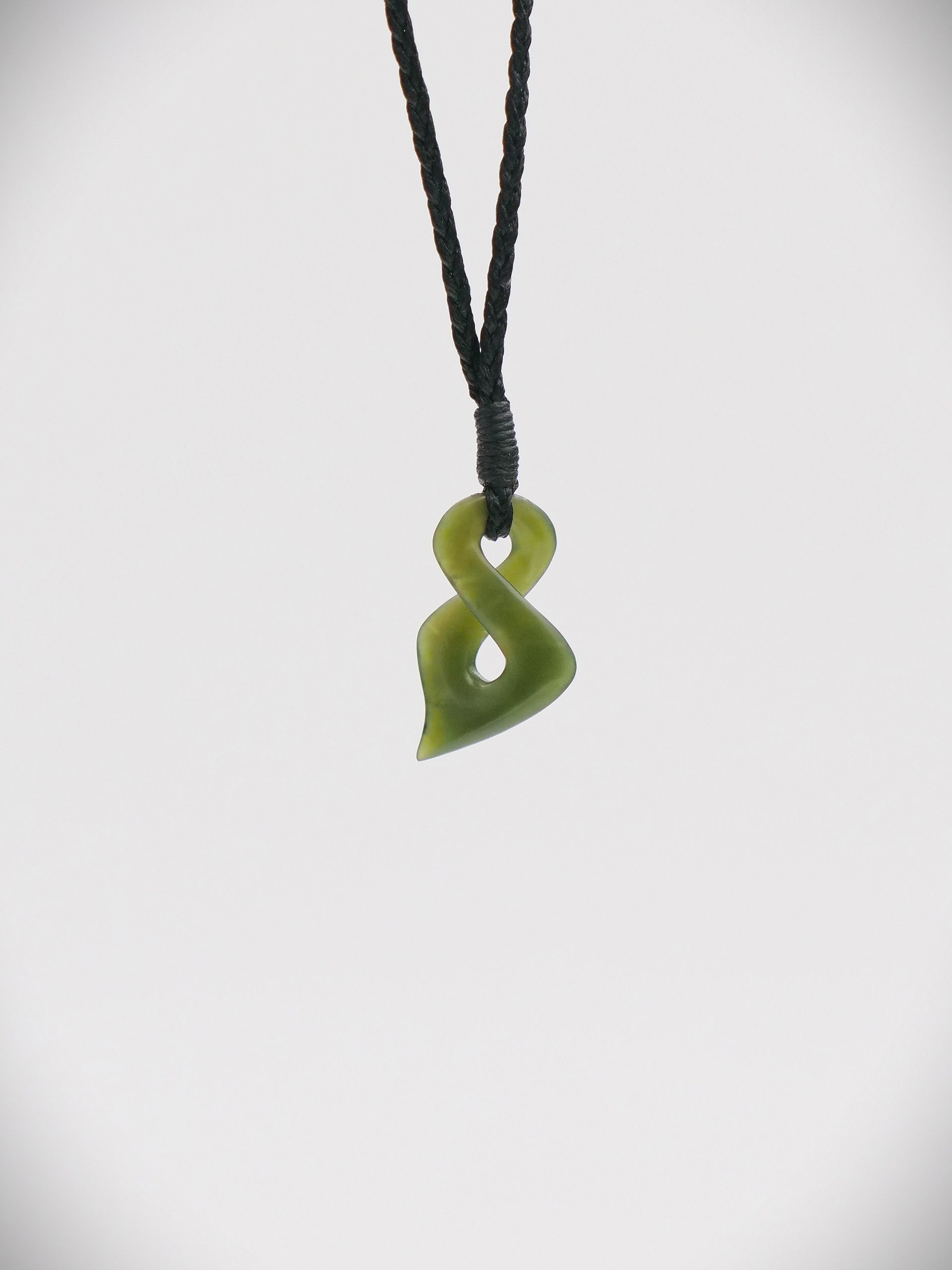 Moko Pounamu Single Pikorua (Twist) NZ Genuine Kawakawa Greenstone - Waihope