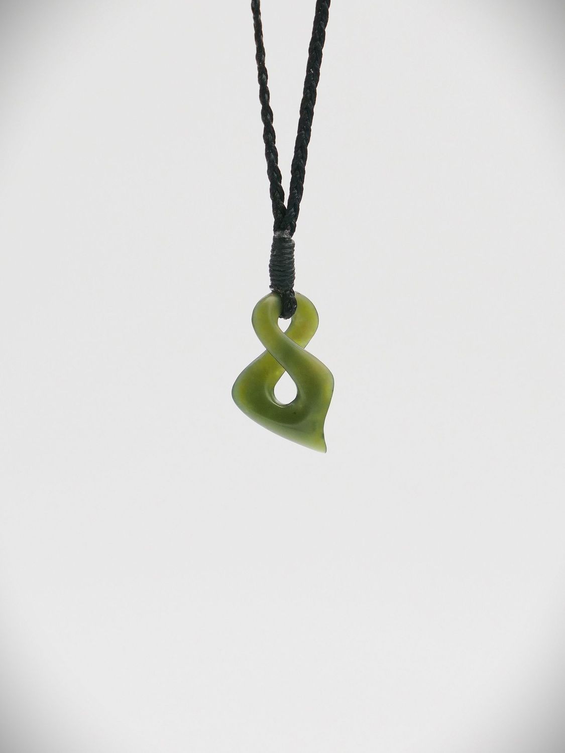 Moko Pounamu Single Pikorua (Twist) NZ Genuine Kawakawa Greenstone - Waihope