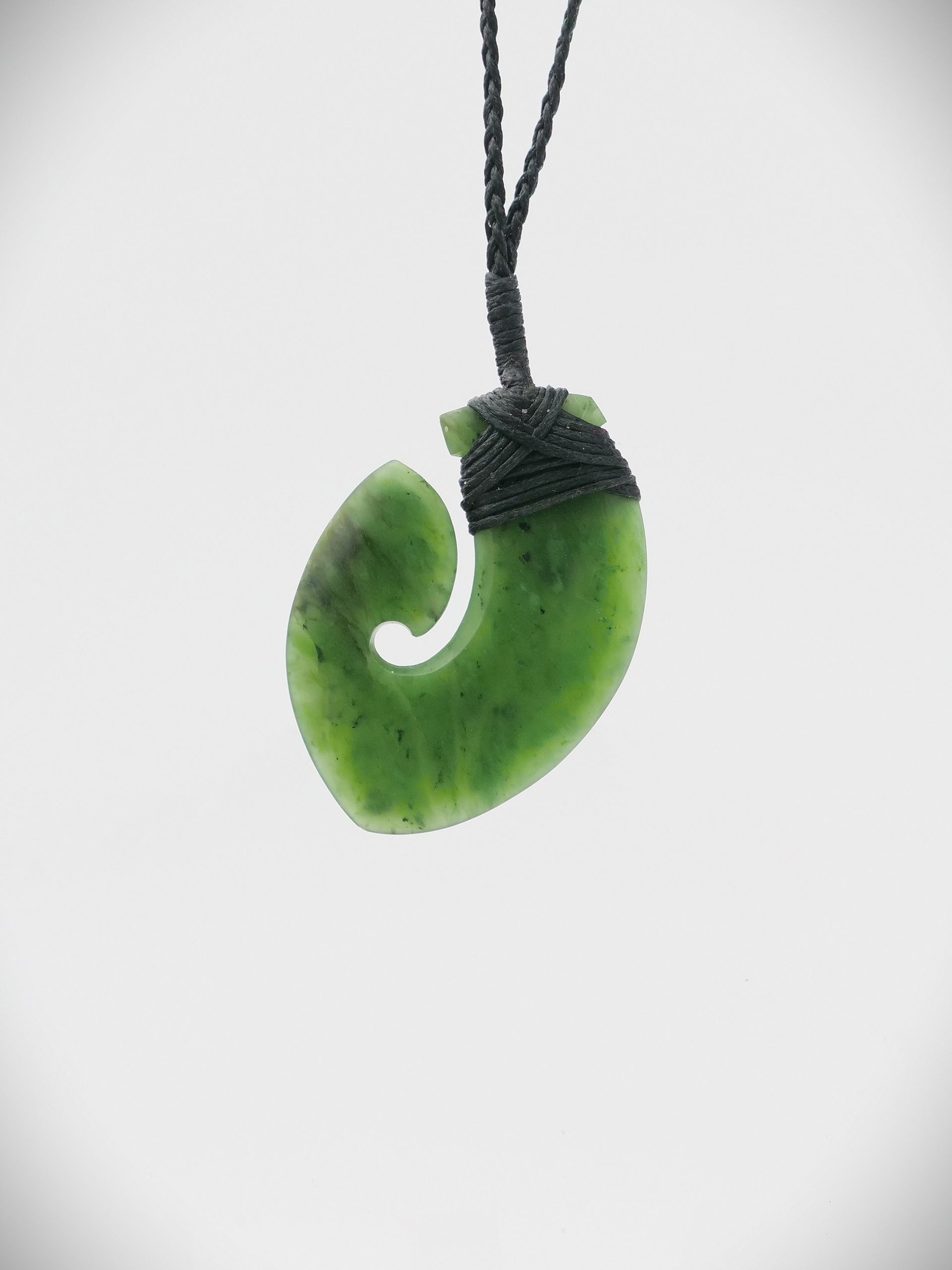 Moko Pounamu Hei Matau (Hook) NZ Genuine Hapopo Greenstone - Maraenui