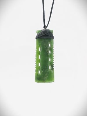 Moko Pounamu Notched Toki NZ Genuine Kahurangi Greenstone - Hawai