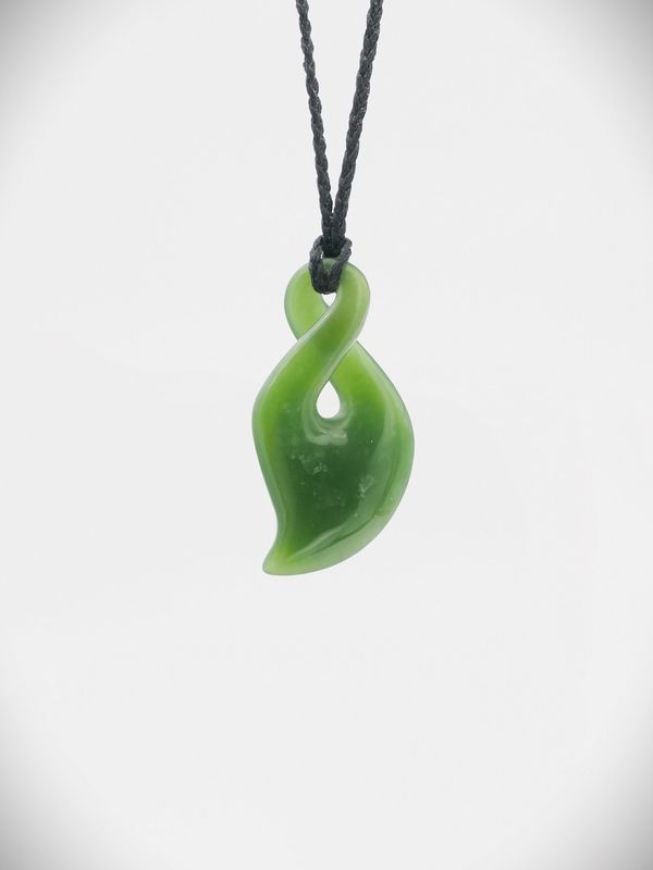 Moko Pounamu Pikorua (Twist) Genuine NZ Kahurangi Greenstone - Hareke