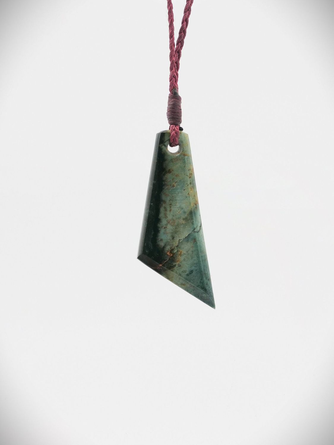 Moko Pounamu Kuru (Drop) NZ Genuine Serpentine Greenstone - Whatiri