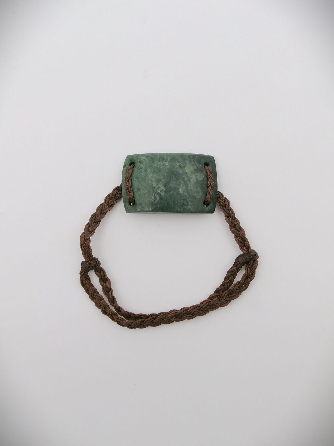 Moko Pounamu Adjustable Bracelet NZ Genuine Kawakawa Greenstone 18490