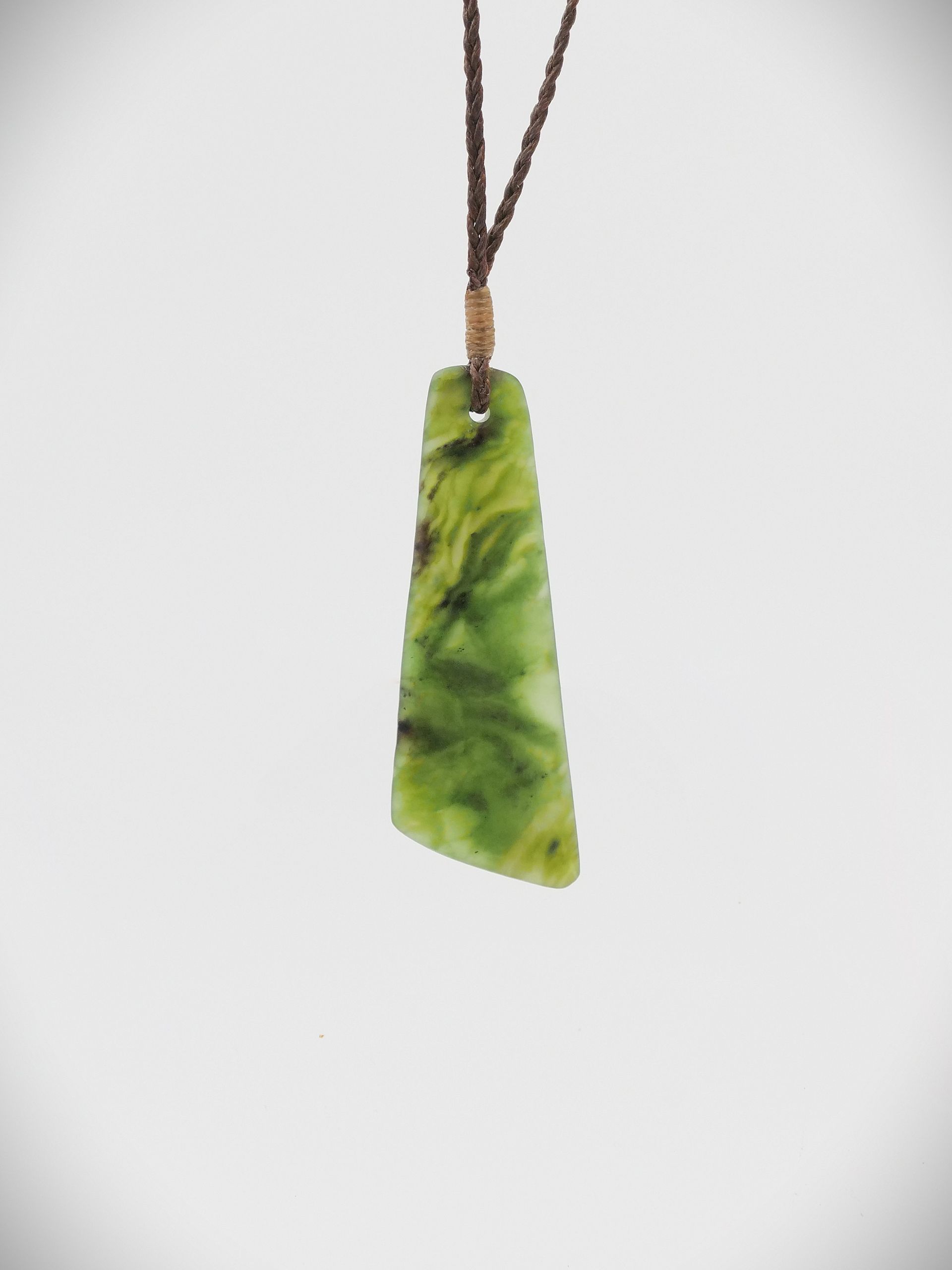 Moko Pounamu Kuru drop NZ Genuine Kahurangi Flower Greenstone - Awakine