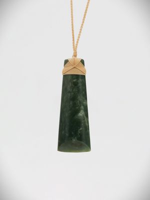 Moko Pounamu Toki NZ Genuine Kahotea Greenstone - Mihi