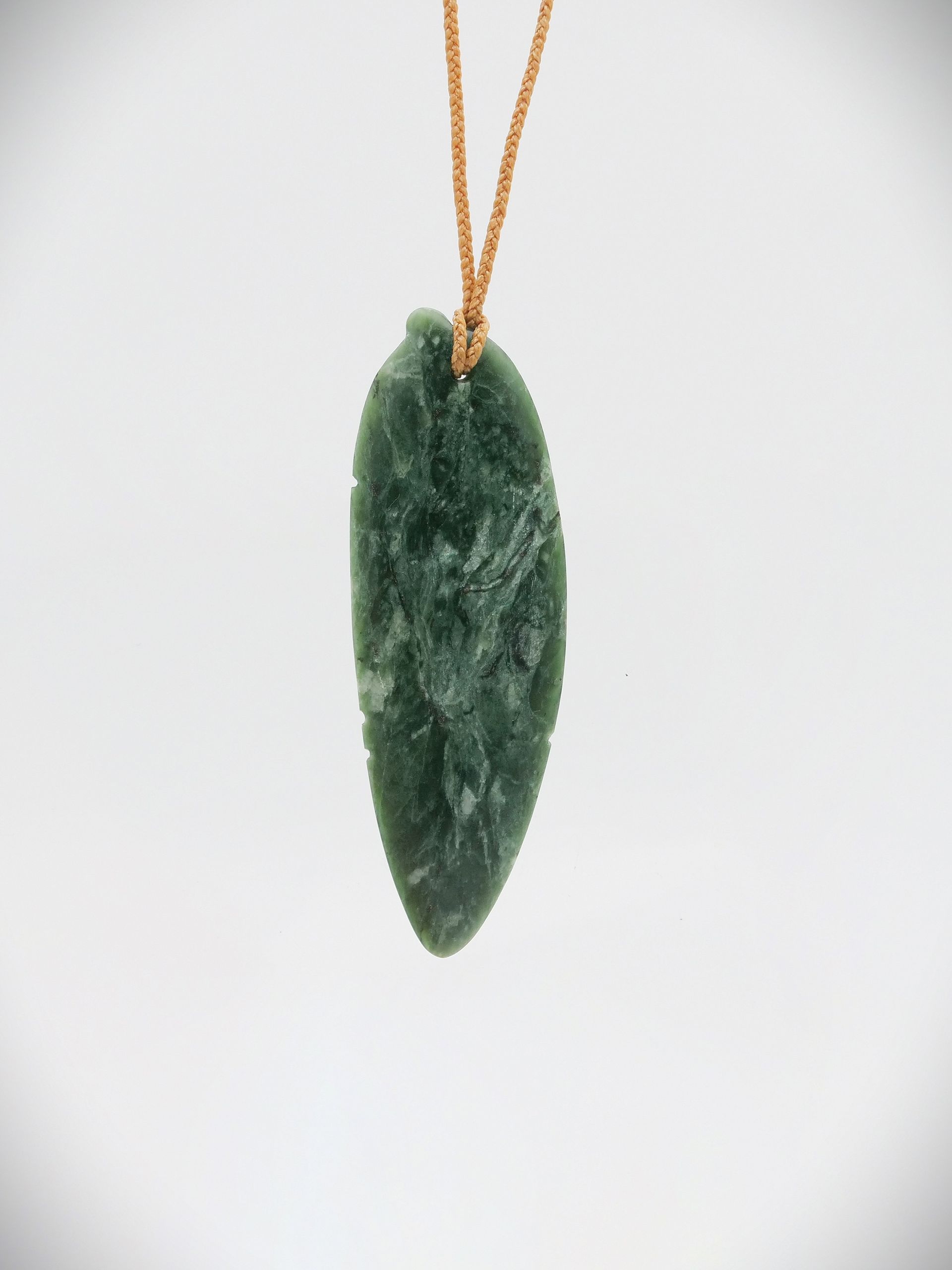 Moko Pounamu Huru (Feather) NZ Genuine Tangiwai Greenstone - Tihoi
