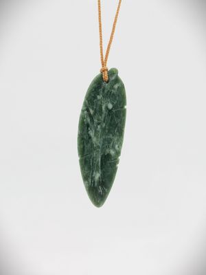 Moko Pounamu Huru (Feather) NZ Genuine Tangiwai Greenstone - Tihoi
