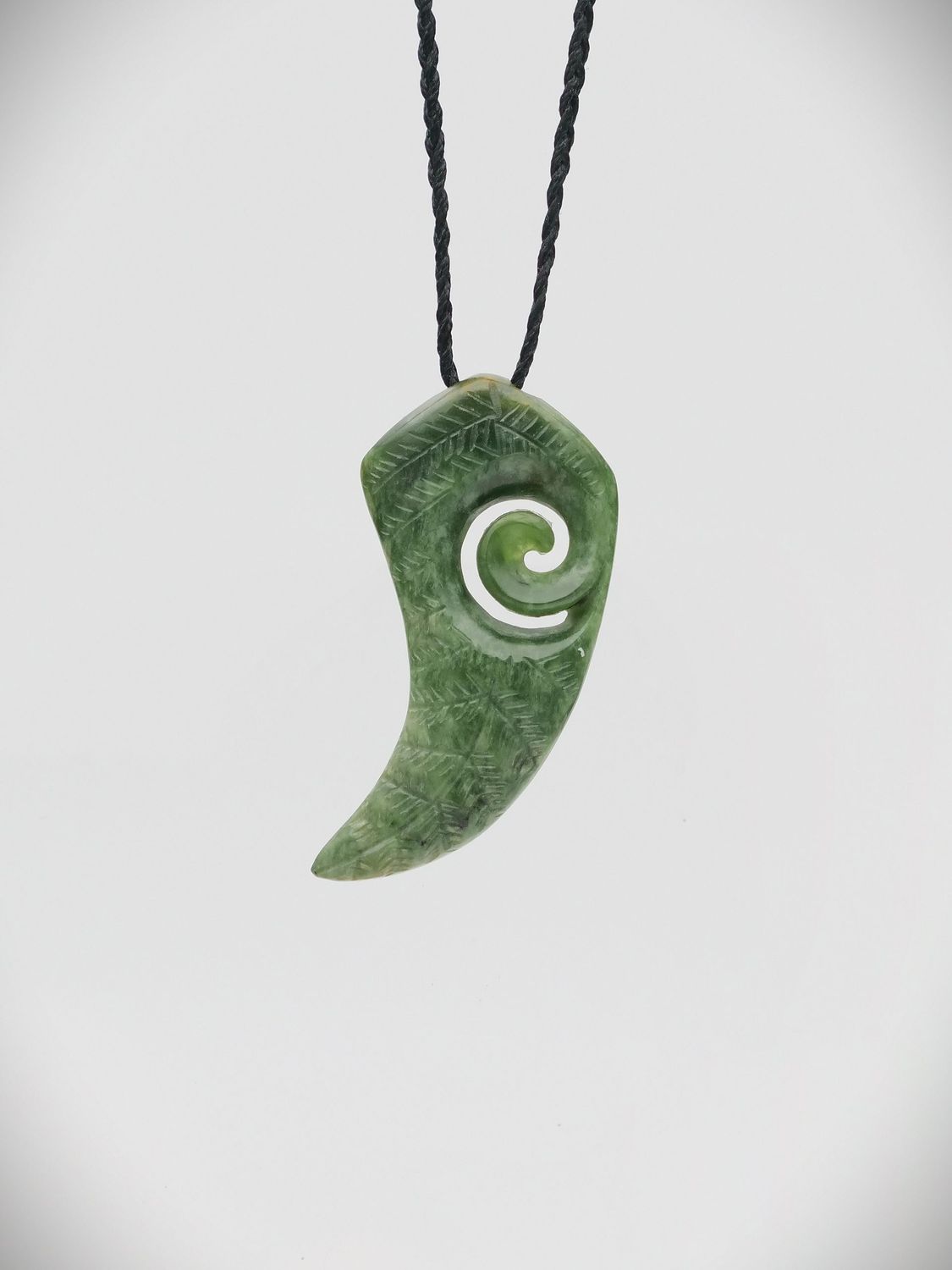 Moko Pounamu Koru Genuine NZ Marsden Flower Greenstone - Marotiri