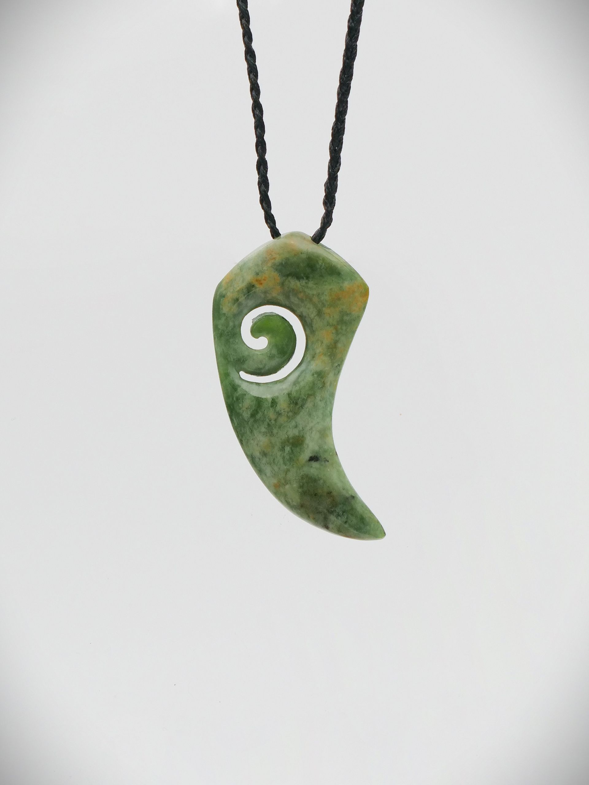 Moko Pounamu Koru Genuine NZ Marsden Flower Greenstone - Marotiri