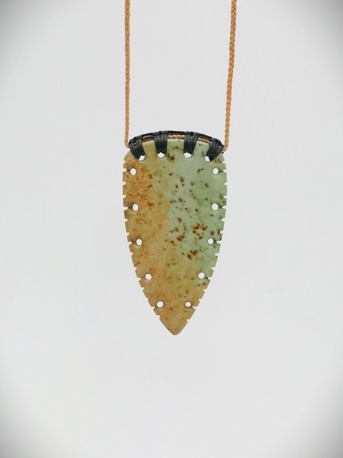 Moko Pounamu Rei Niho NZ Genuine Kokopu Greenstone - Te Kao