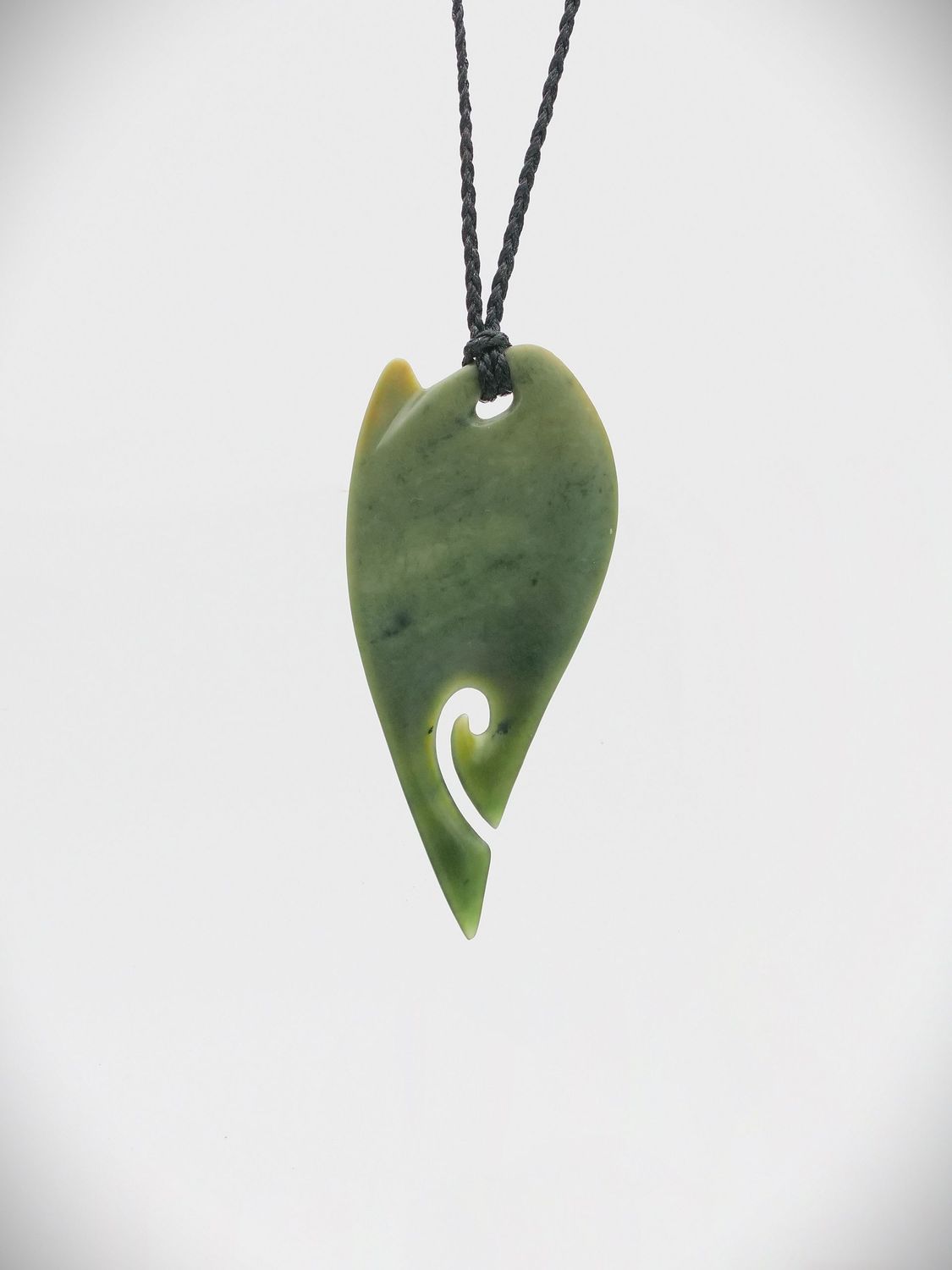 Moko Pounamu Koru NZ Genuine Kawakawa Greenstone - Tihoi