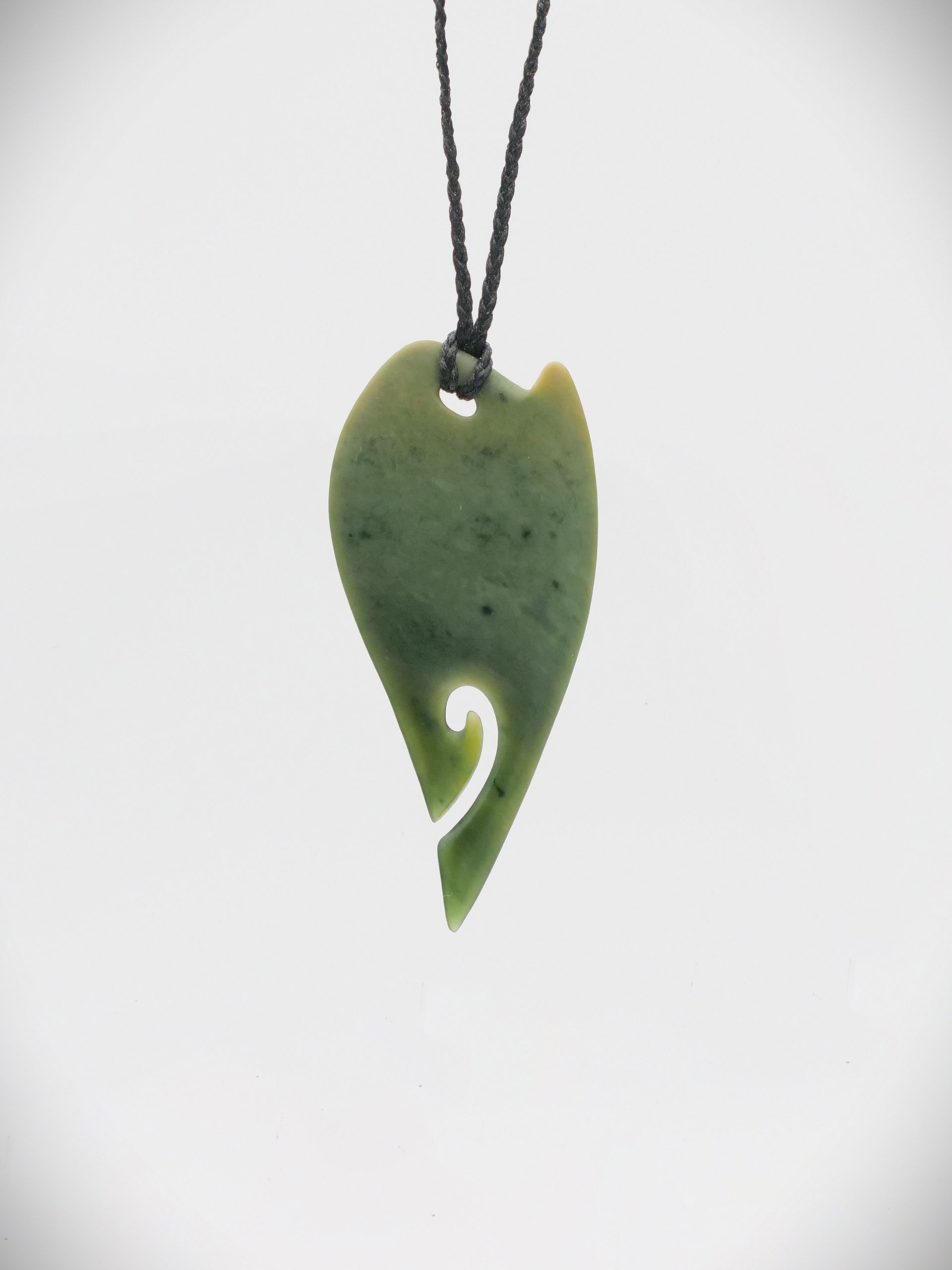 Moko Pounamu Koru NZ Genuine Kawakawa Greenstone - Tihoi