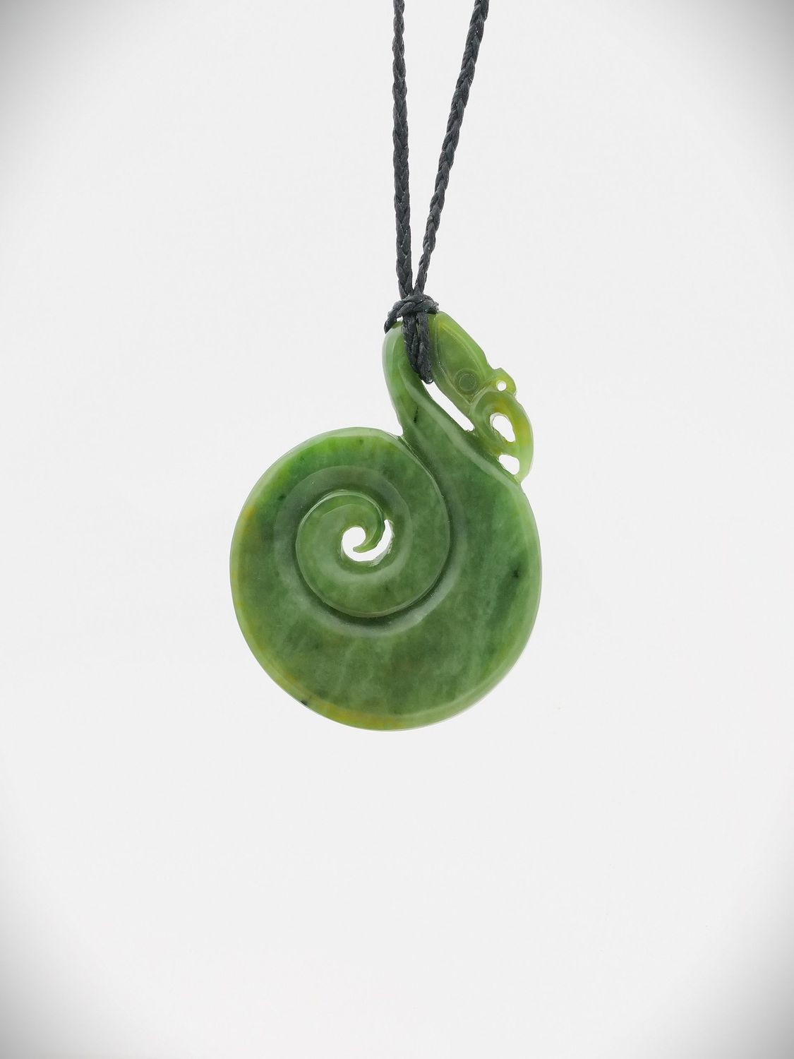 Moko Pounamu Manaia NZ Genuine Marsden Flower Greenstone - Awatuna