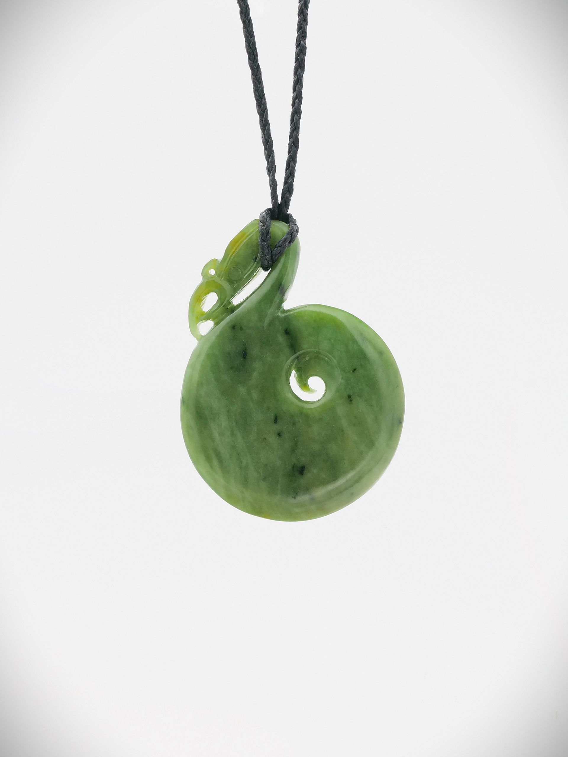 Moko Pounamu Manaia NZ Genuine Marsden Flower Greenstone - Awatuna