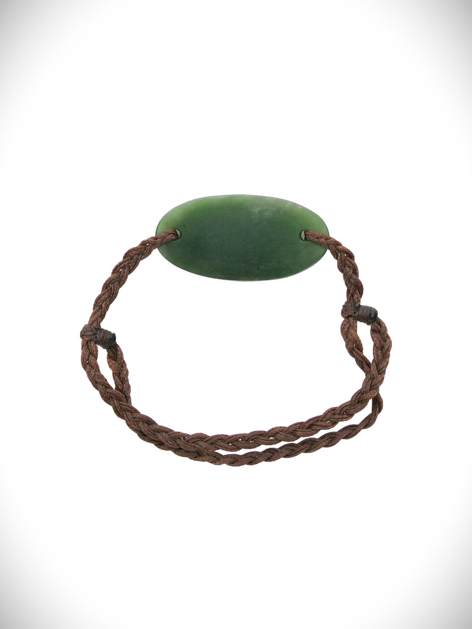 Moko Pounamu Adjustable Bracelet NZ Genuine Kawakawa Greenstone 18561