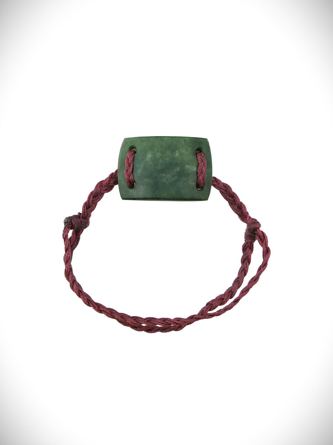 Moko Pounamu Adjustable Bracelet NZ Genuine Kawakawa Greenstone 18563