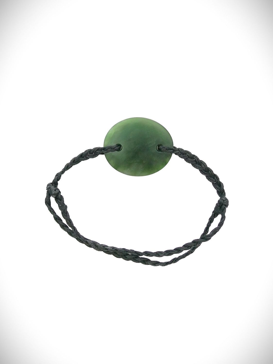 Moko Pounamu Adjustable Bracelet NZ Genuine Kawakawa Greenstone 18565