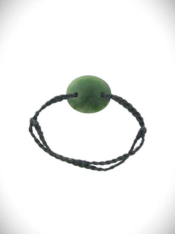Moko Pounamu Adjustable Bracelet NZ Genuine Kawakawa Greenstone 18565 Moko Pounamu Adjustable Bracelet NZ Genuine Kawakawa Greenstone 18565