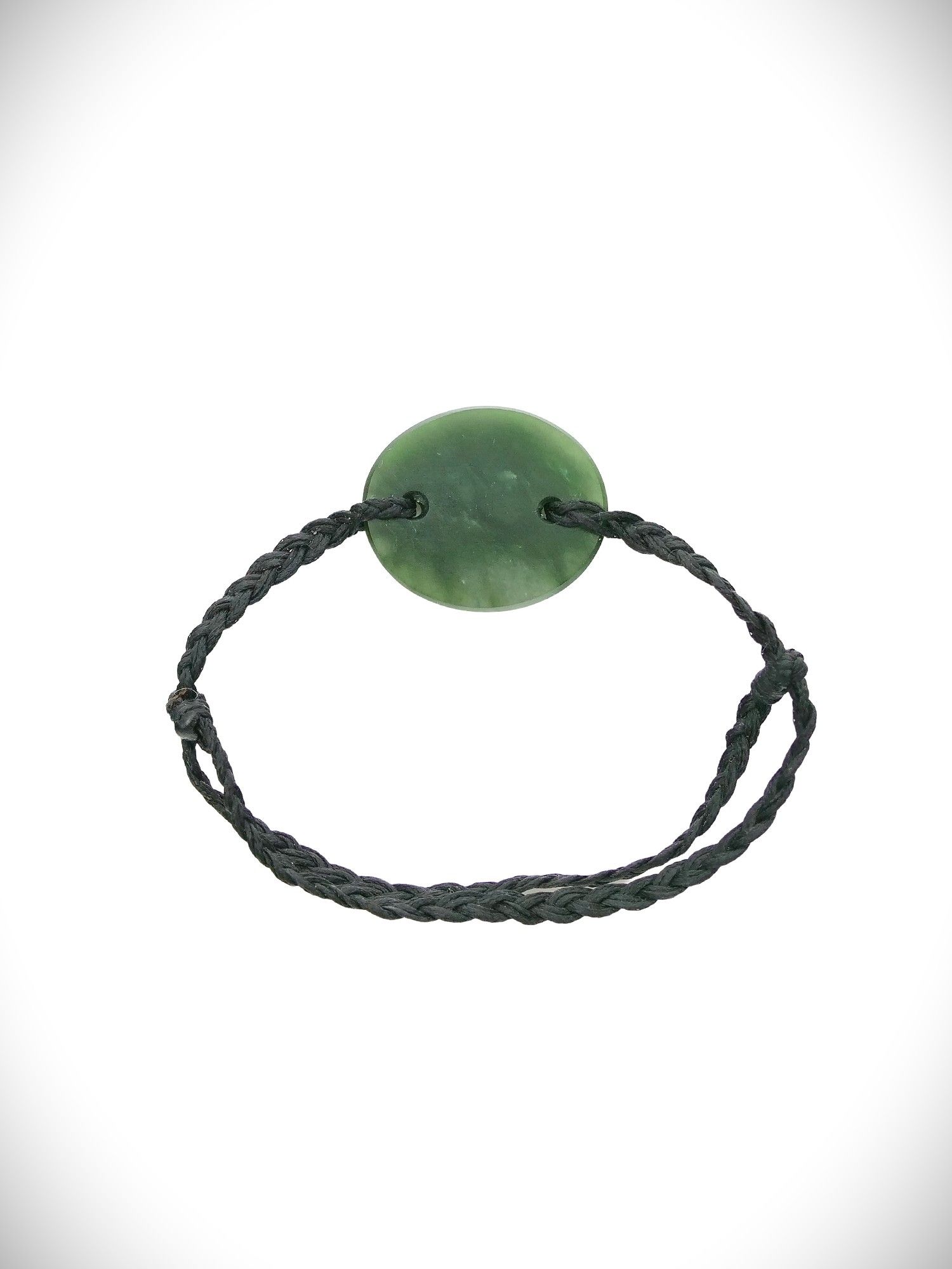 Moko Pounamu Adjustable Bracelet NZ Genuine Kawakawa Greenstone 18565