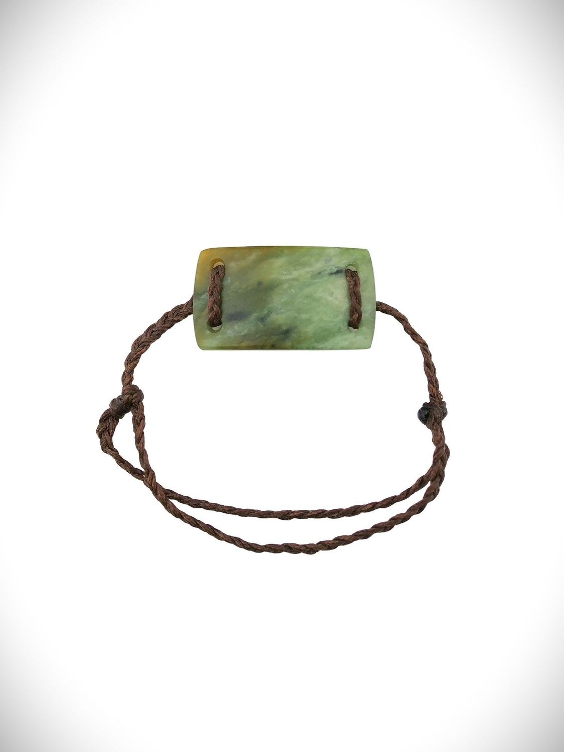 Moko Pounamu Adjustable Bracelet NZ Genuine Inanga Flower Greenstone 18570