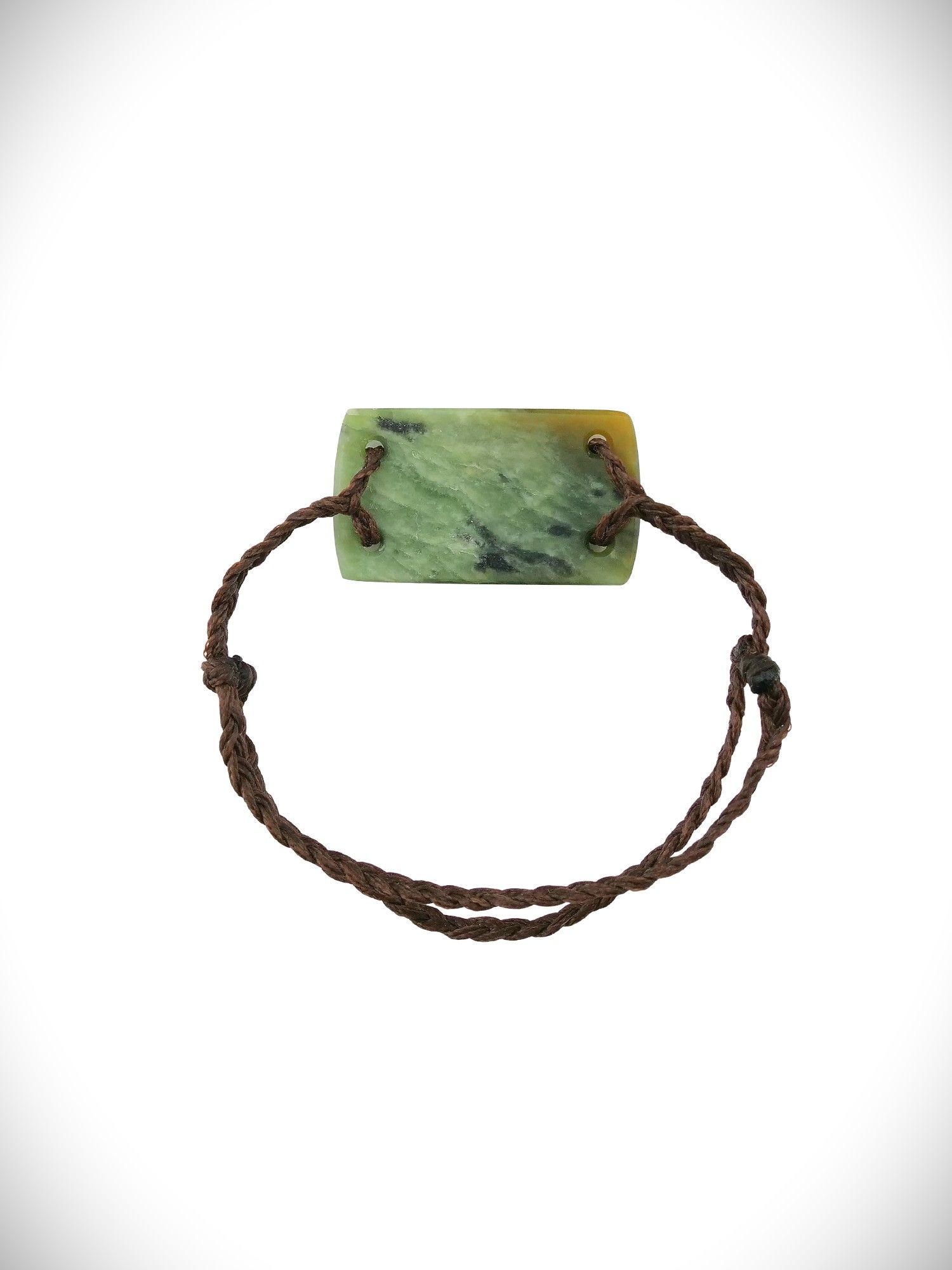 Moko Pounamu Adjustable Bracelet NZ Genuine Inanga Flower Greenstone 18570
