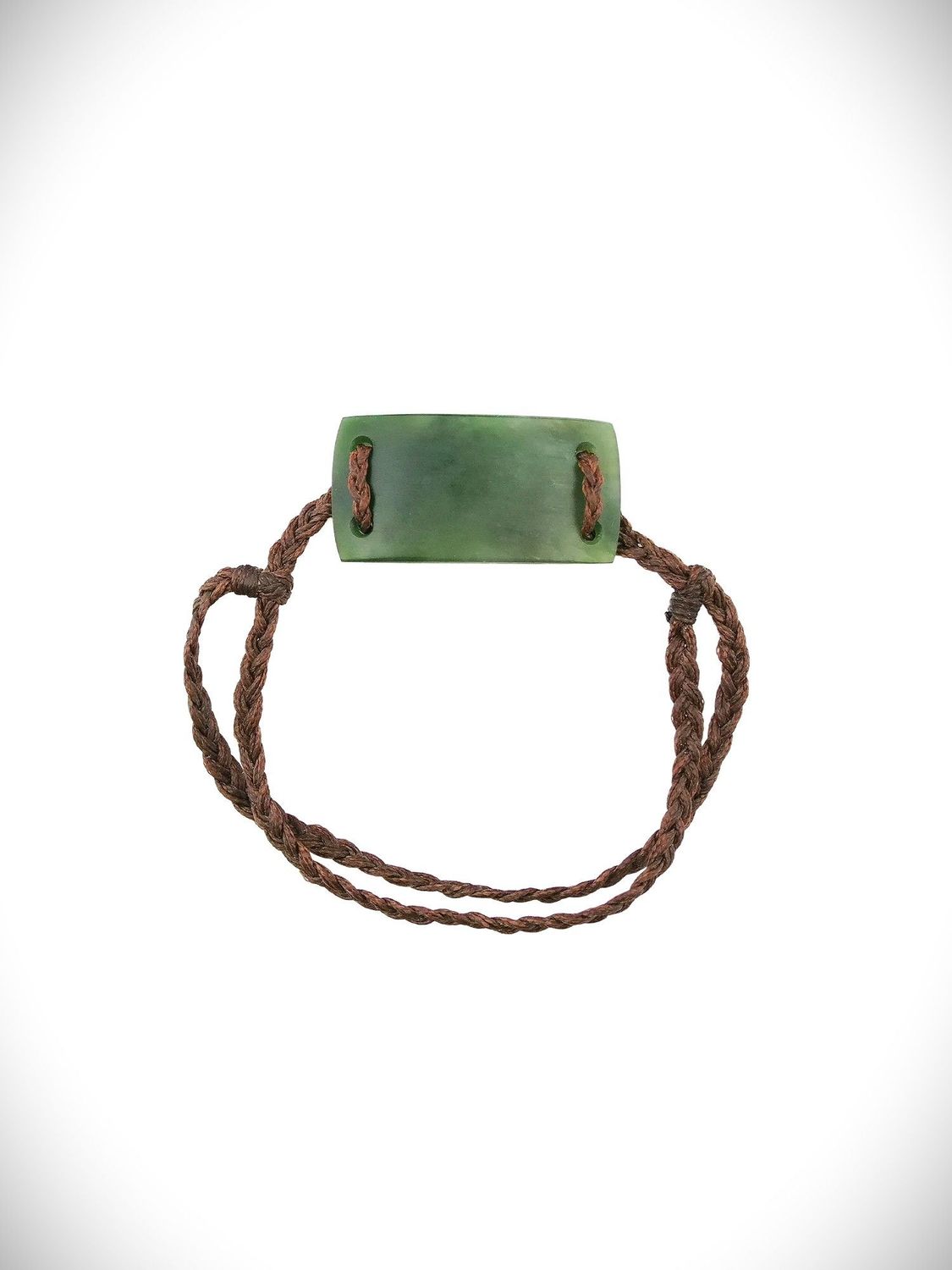 Moko Pounamu Adjustable Bracelet NZ Genuine Kawakawa Greenstone 18557