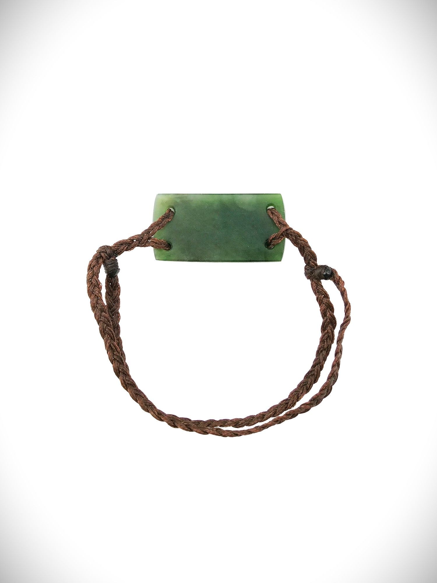 Moko Pounamu Adjustable Bracelet NZ Genuine Kawakawa Greenstone 18557