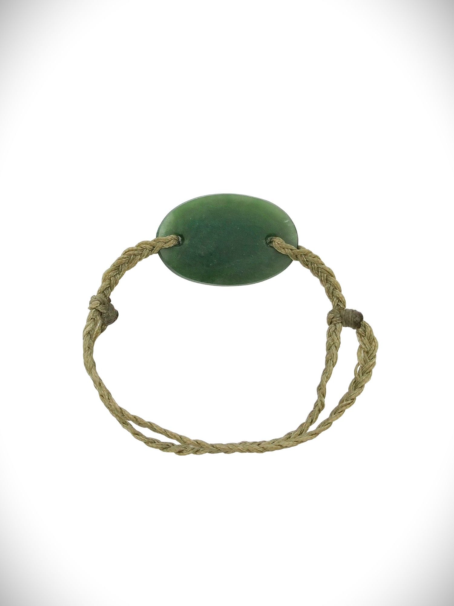 Moko Pounamu Adjustable Bracelet NZ Genuine Kawakawa Greenstone 18558