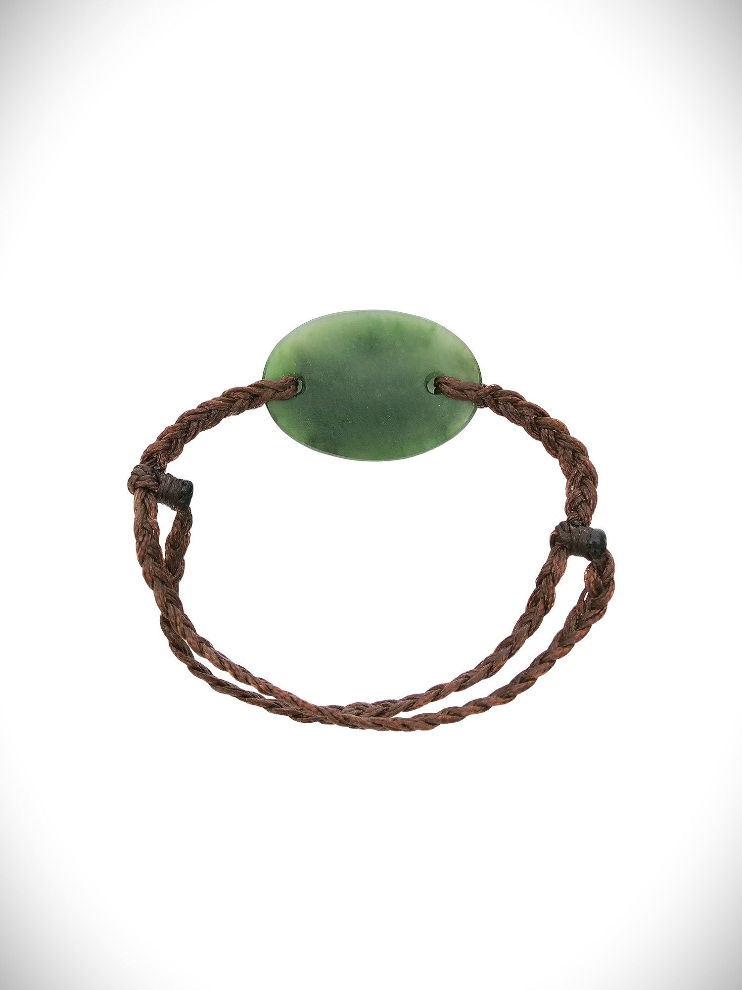 Moko Pounamu Adjustable Bracelet NZ Genuine Kawakawa Greenstone 18559