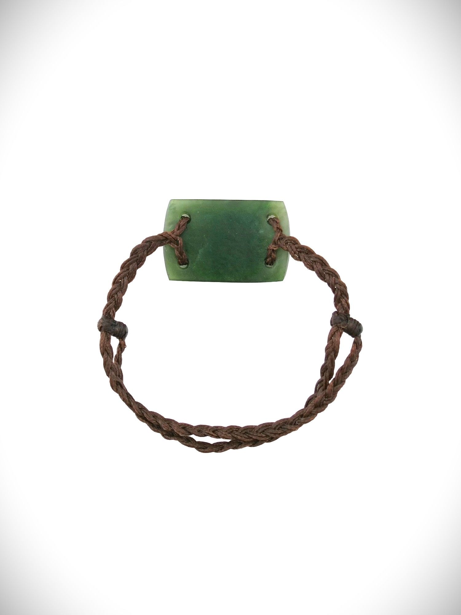 Moko Pounamu Adjustable Bracelet NZ Genuine Kawakawa Greenstone 18564