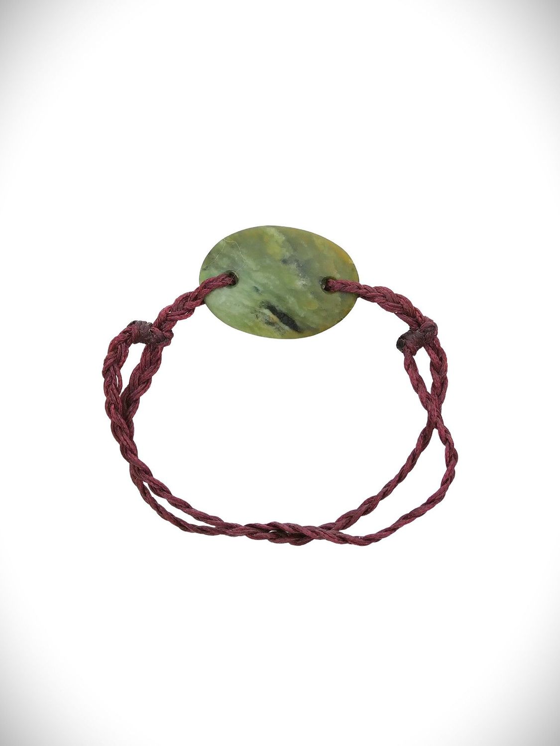 Moko Pounamu Adjustable Bracelet NZ Genuine Inanga Flower Greenstone 18568