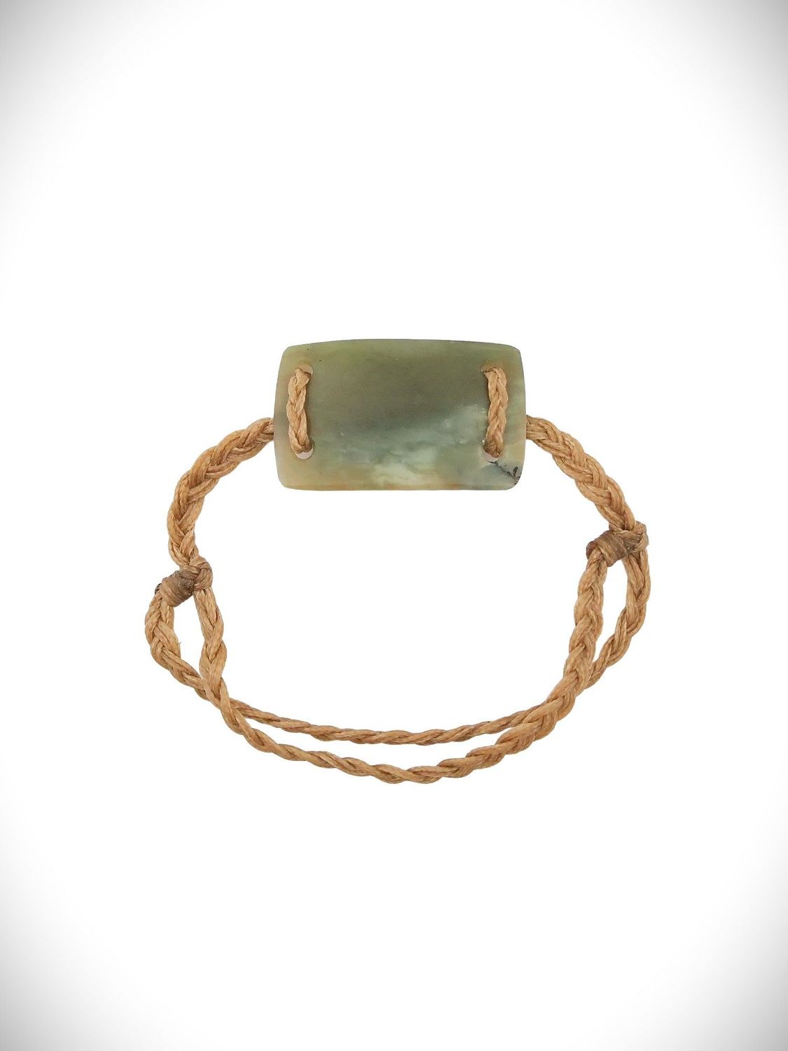 Moko Pounamu Adjustable Bracelet NZ Genuine Inanga Flower Greenstone 18569