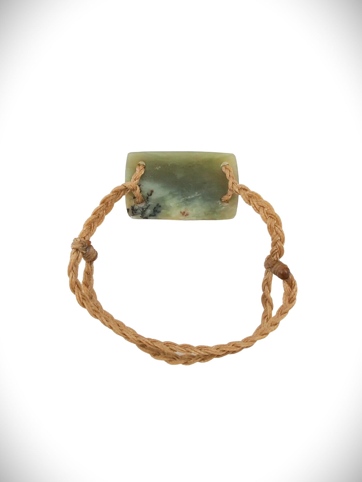 Moko Pounamu Adjustable Bracelet NZ Genuine Inanga Flower Greenstone 18569