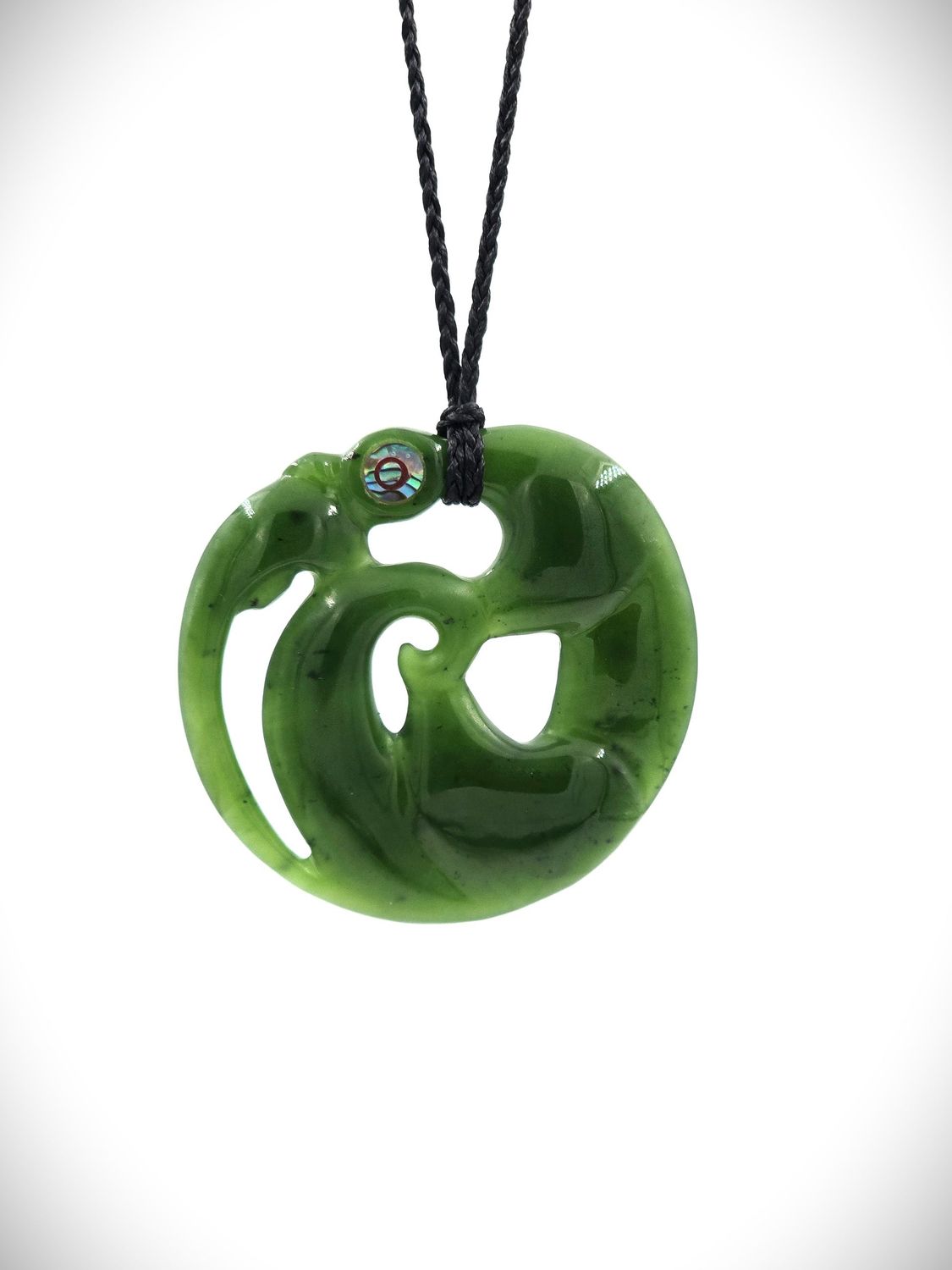Moko Pounamu Manaia  NZ Genuine Kahurangi Flower Greenstone - Marua