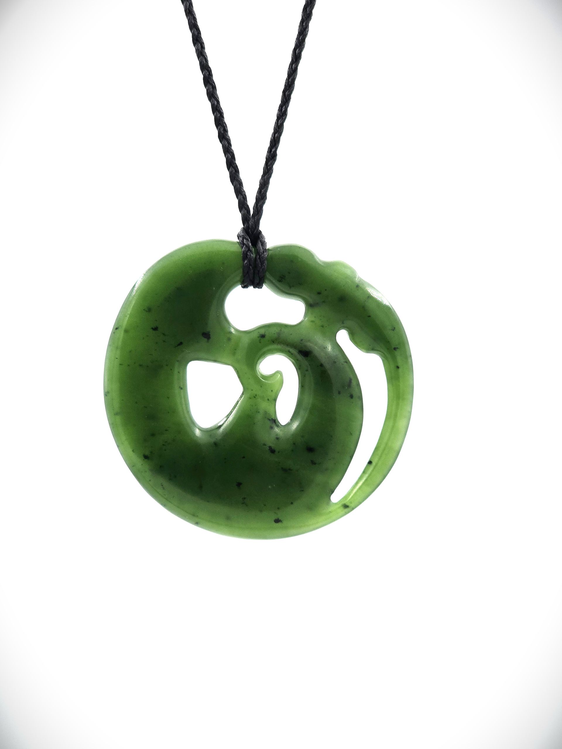 Moko Pounamu Manaia  NZ Genuine Kahurangi Flower Greenstone - Marua