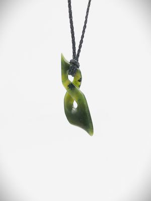 Moko Pounamu Single Pikorua (Twist) NZ Genuine Kawakawa Greenstone - Papamoa