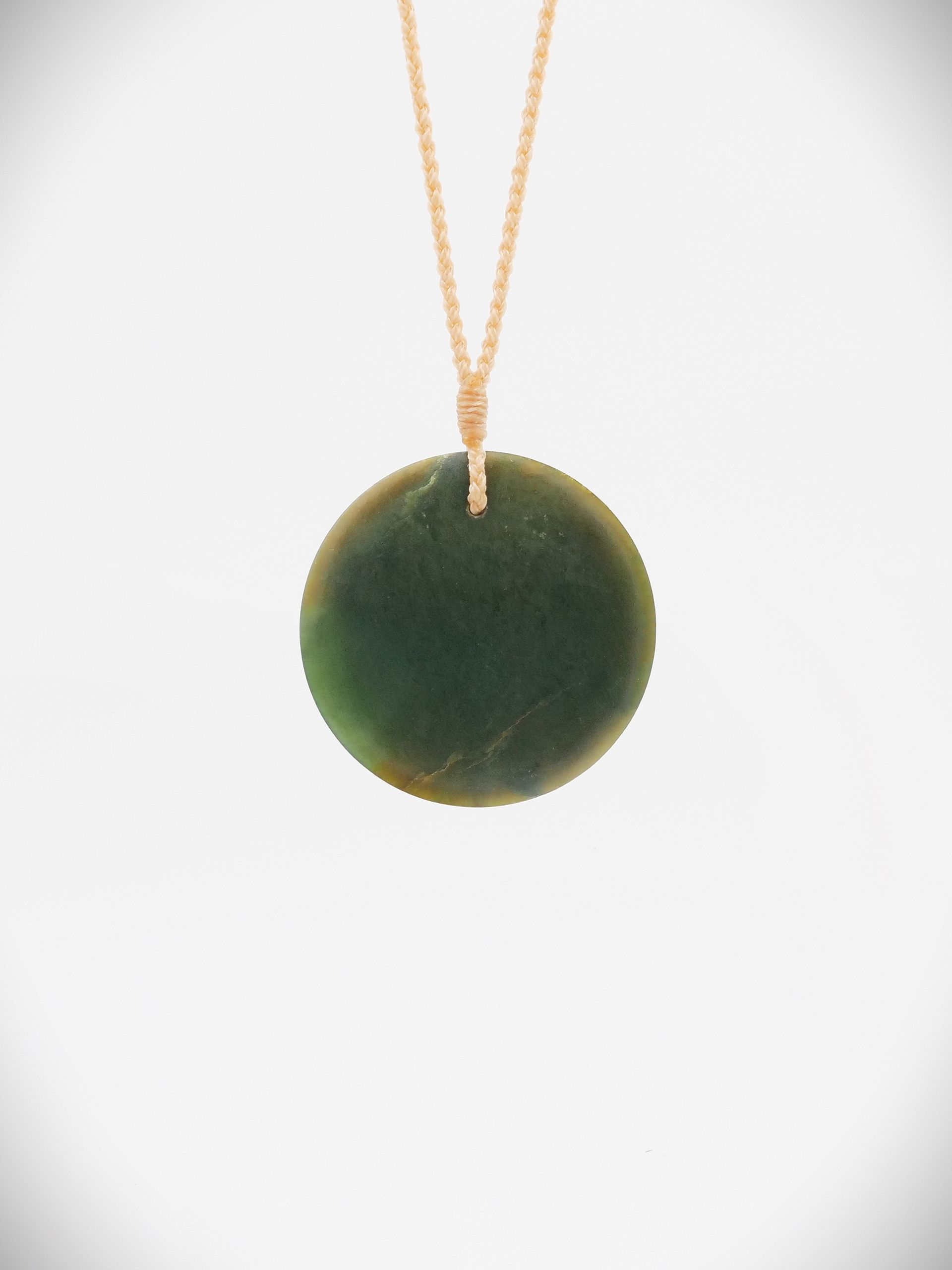 Moko Pounamu Porohita Disc NZ Genuine Raukaraka Greenstone - Hatuma