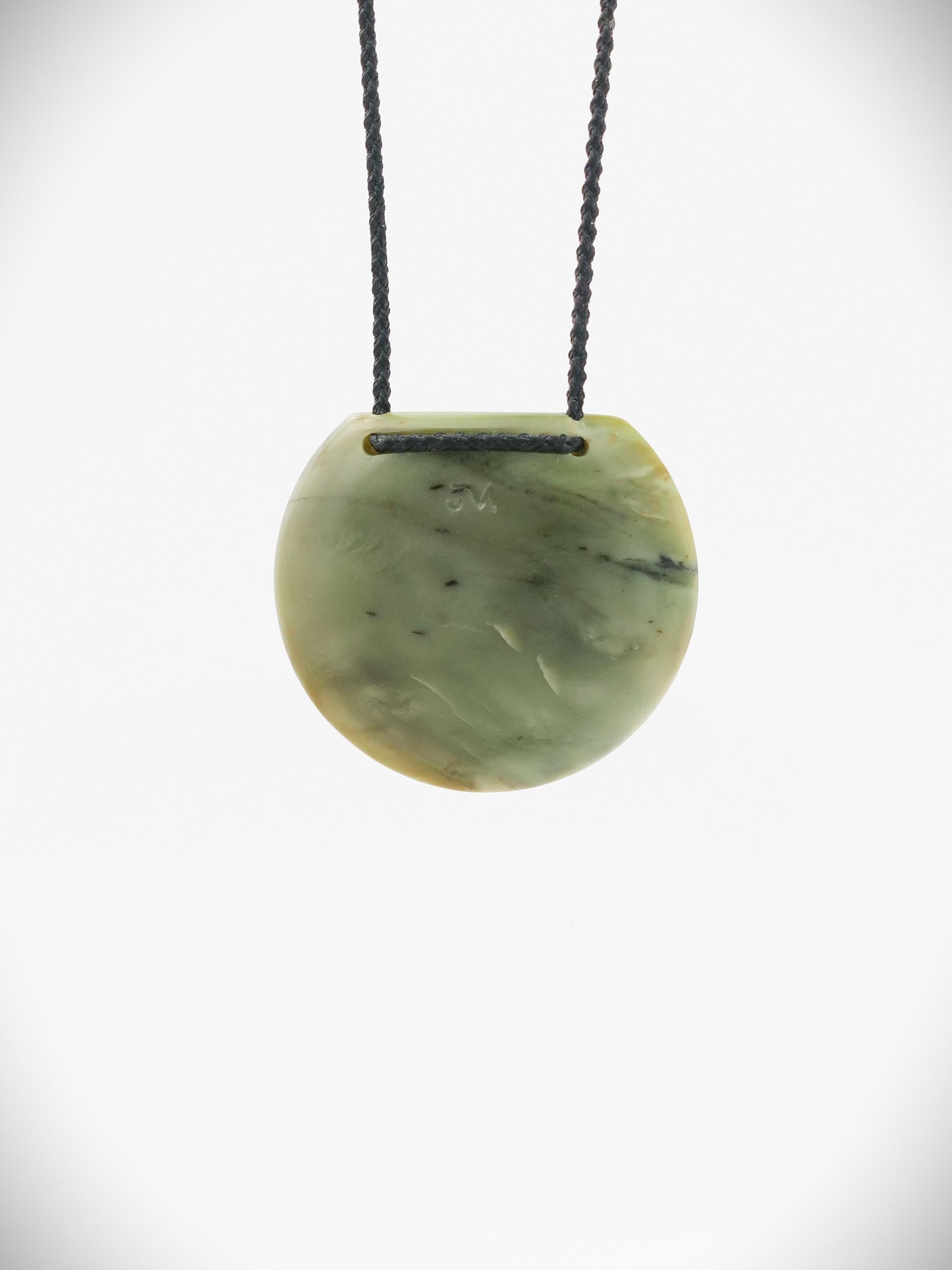 Moko Pounamu Double Koru Genuine NZ Inanga Greenstone - Waotu