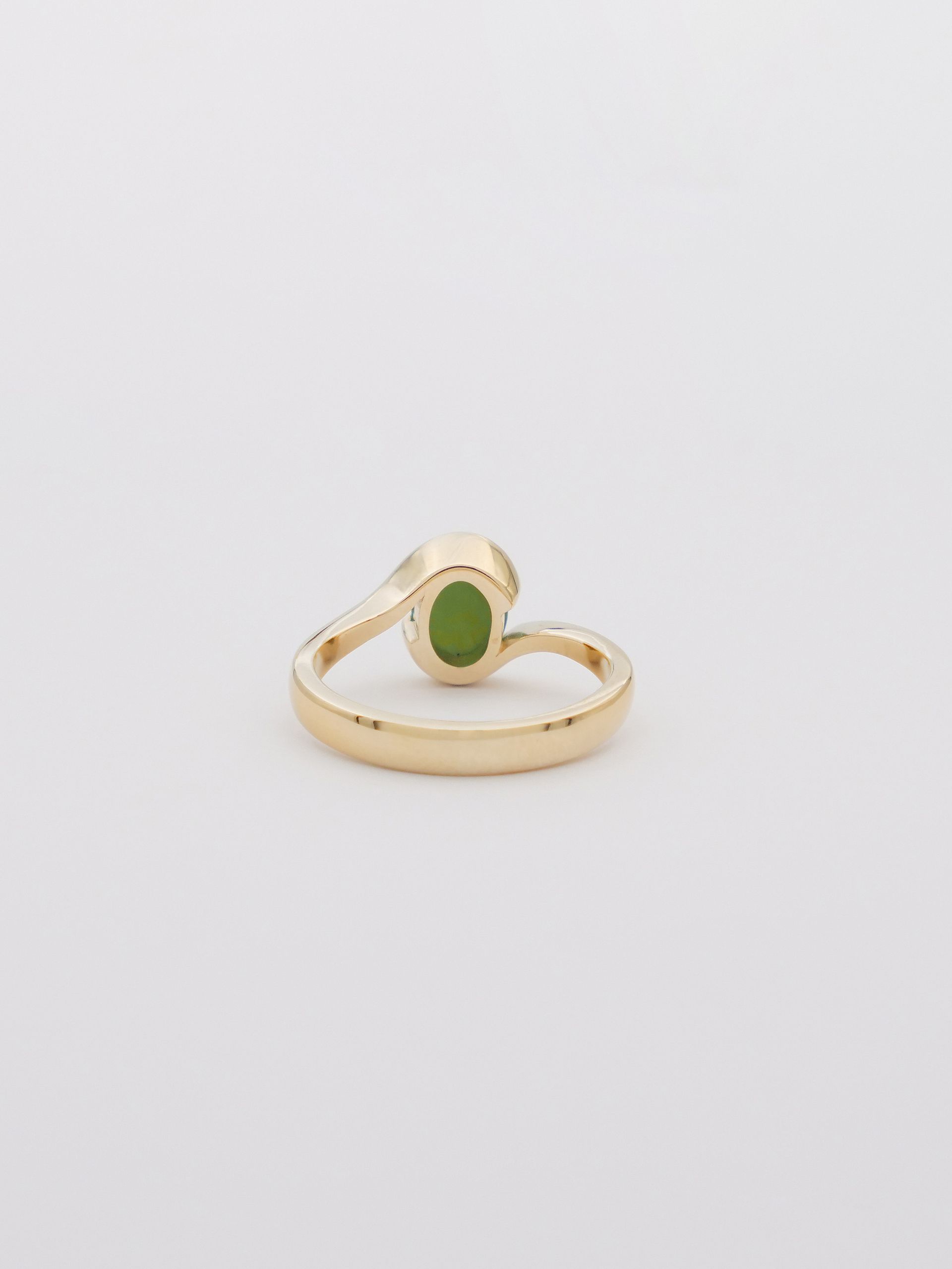 Moko Pounamu Gilt Jewellery Kahurangi Pounamu & 9ct Gold Ring 18619