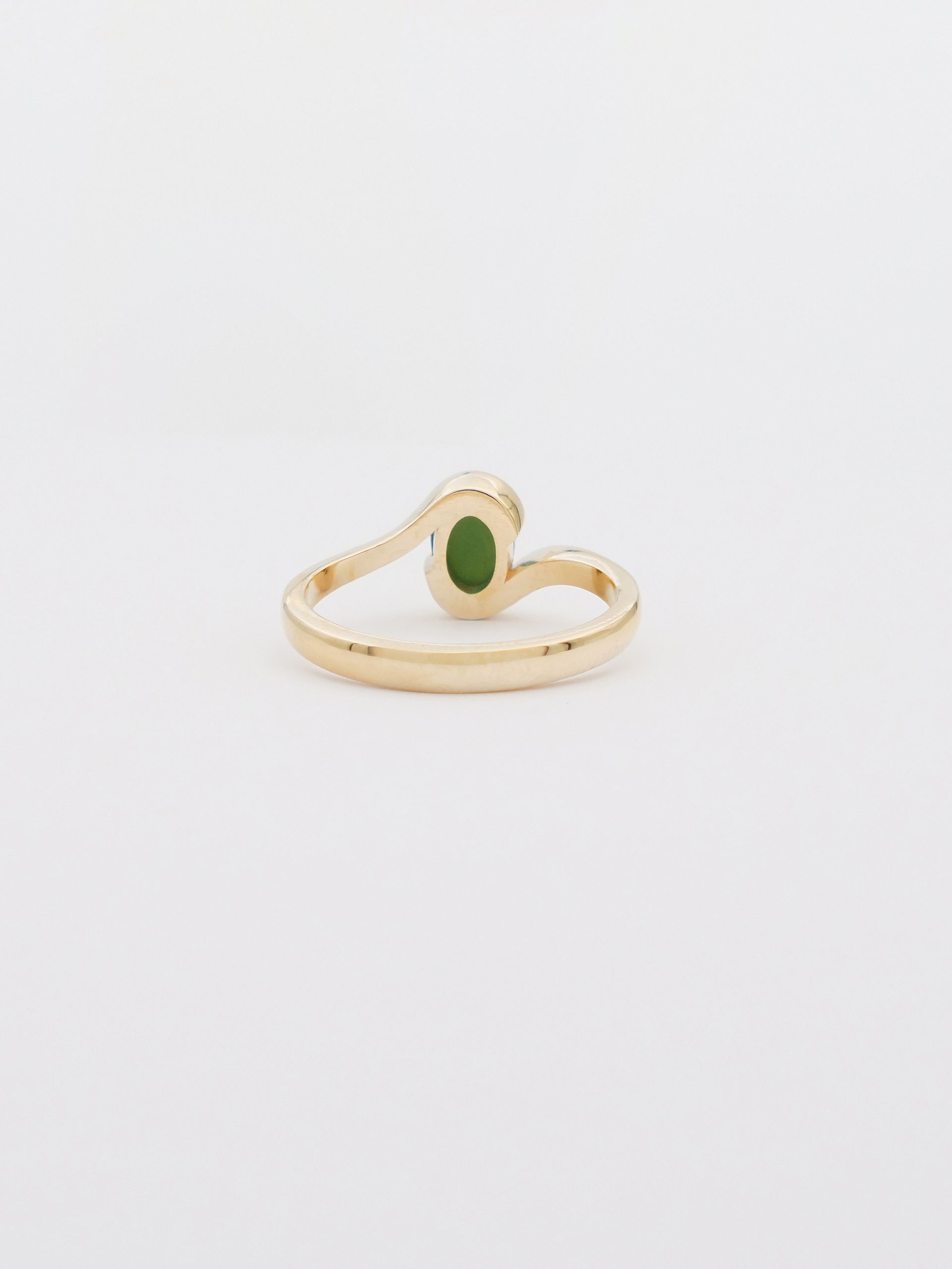 Moko Pounamu Gilt Jewellery Kahurangi Pounamu & 9ct Gold Ring 18620