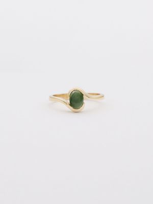Moko Pounamu Gilt Jewellery Kahurangi Pounamu & 9ct Gold Ring 18620 Moko Pounamu Gilt Jewellery Kahurangi Pounamu & 9ct Gold Ring 18620