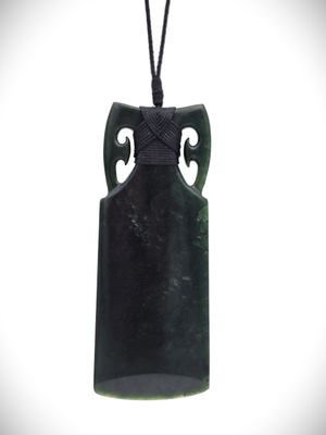 Moko Pounamu Contemporary Toki Genuine NZ Kawakawa Greenstone - Kaitapeha