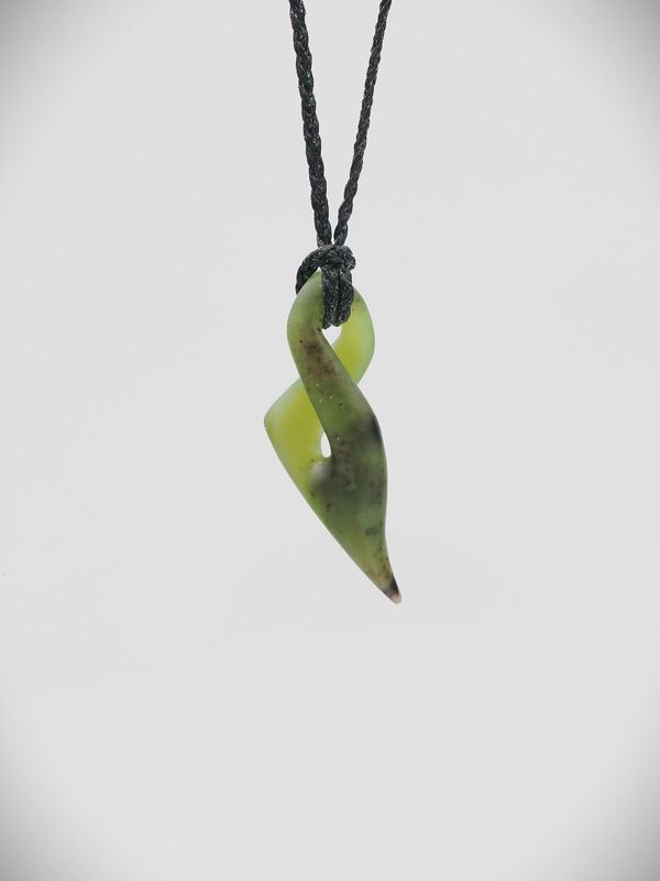 Moko Pounamu Single Pikorua NZ Genuine Totoweka Greenstone - Manawaru