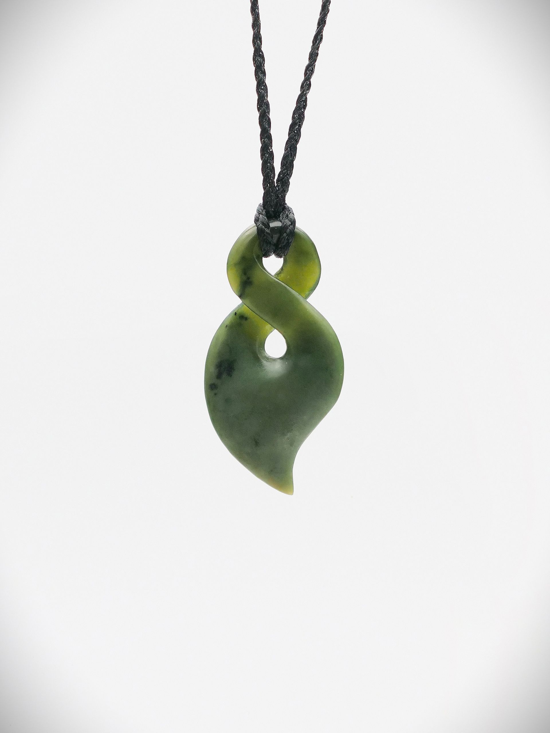Moko Pounamu Single Pikorua (Twist) NZ Genuine Kawakawa Greenstone - Ngarua
