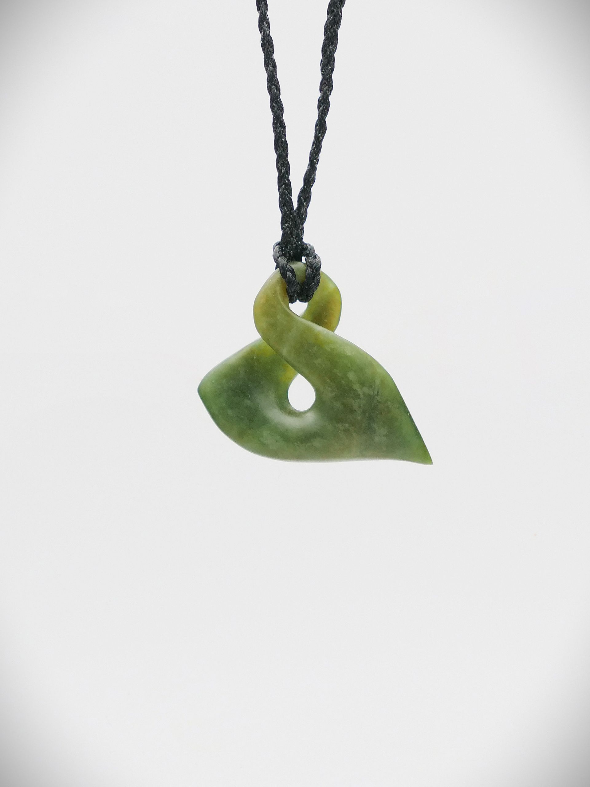 Moko Pounamu Single Pikorua (Twist) NZ Genuine Kawakawa Greenstone - Tamahere