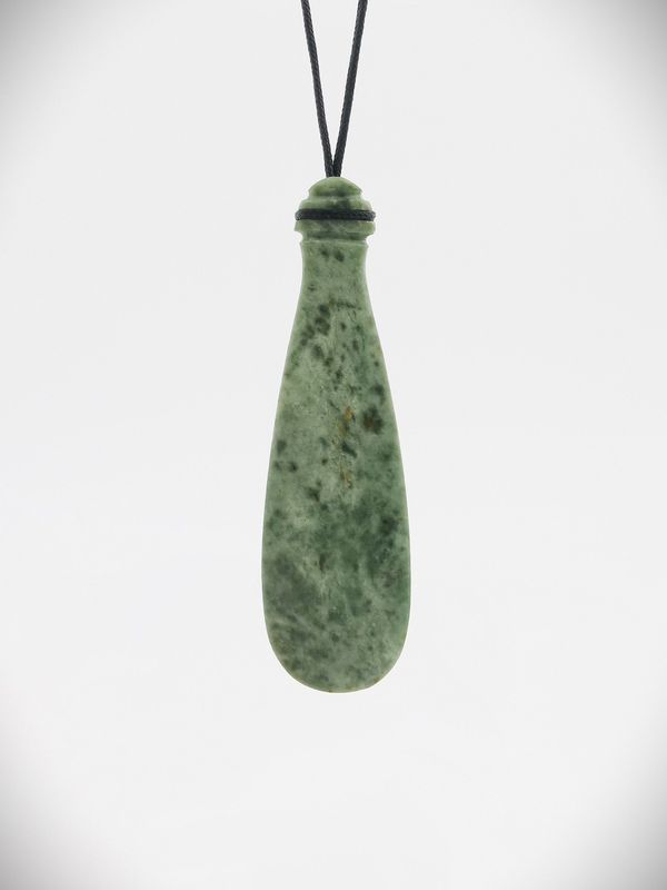 Moko Pounamu Hei Mere NZ Genuine Kokopu Greenstone - Karapiro