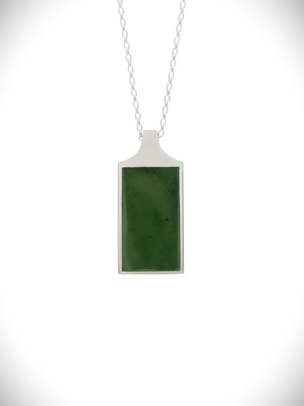 Moko Pounamu NZ Genuine Kahurangi Greenstone & Sterling Silver - Whotueka