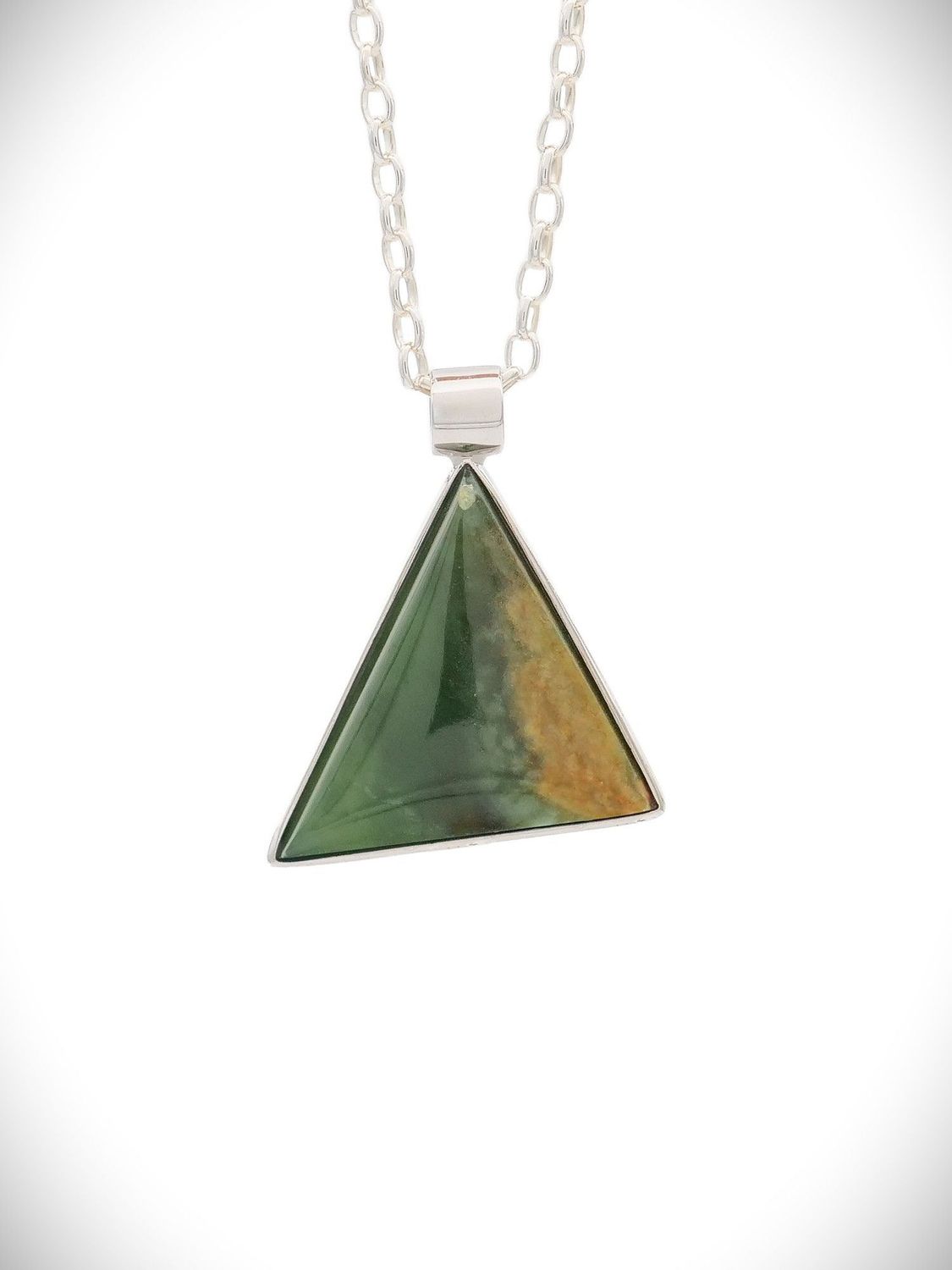 Moko Pounamu Jewellery Kahurangi Flower Greenstone & Sterling Silver Pendant - Tihiotonga