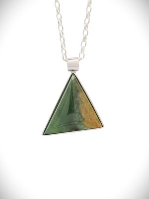 Moko Pounamu Jewellery Kahurangi Flower Greenstone & Sterling Silver Pendant - Tihiotonga